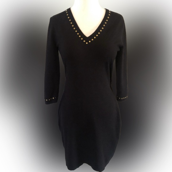 EUC Calvin Klein Sweater Dress with metal Rivets M - Picture 1 of 5
